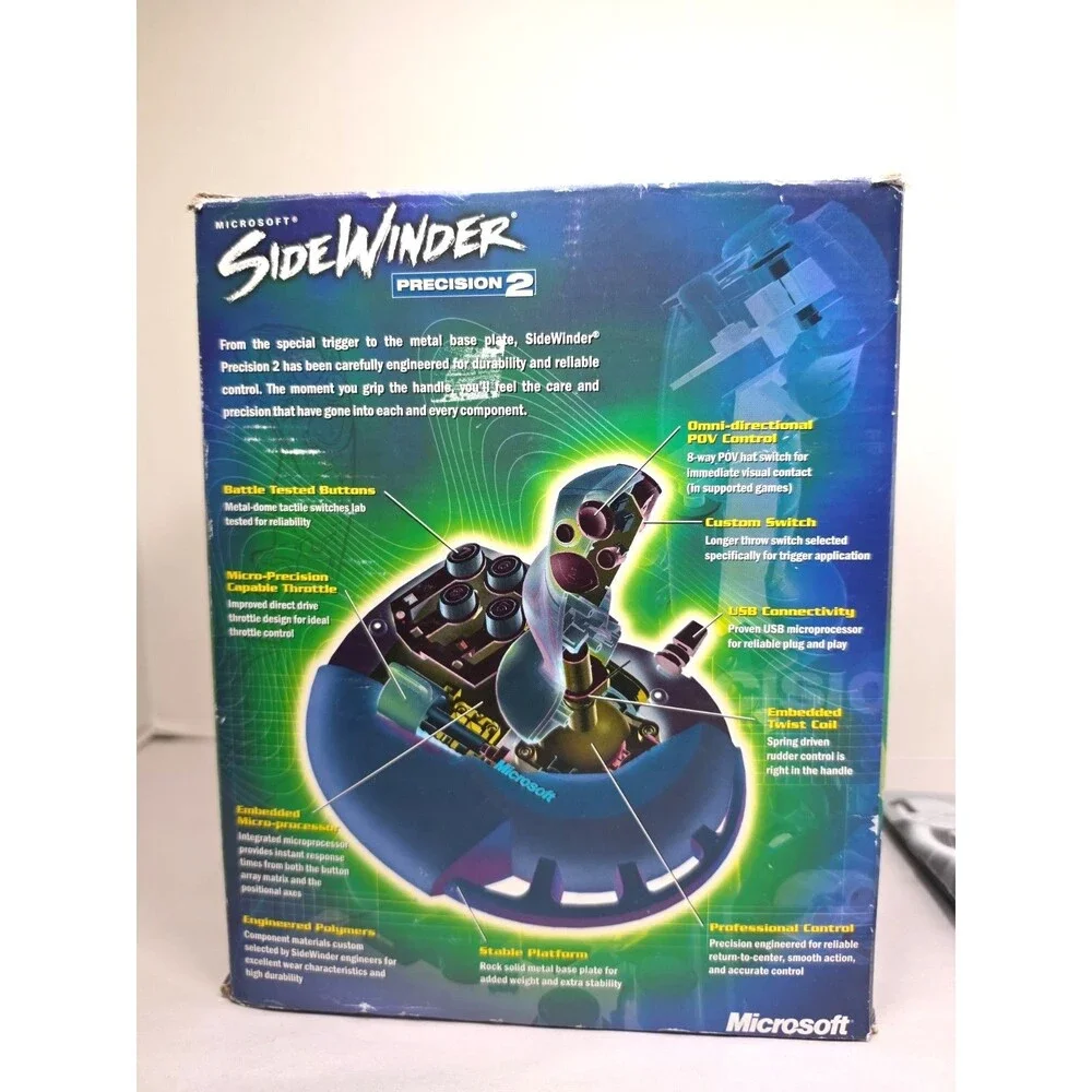 Microsoft SideWinder Precision 2 USB Joystick NOB CIB